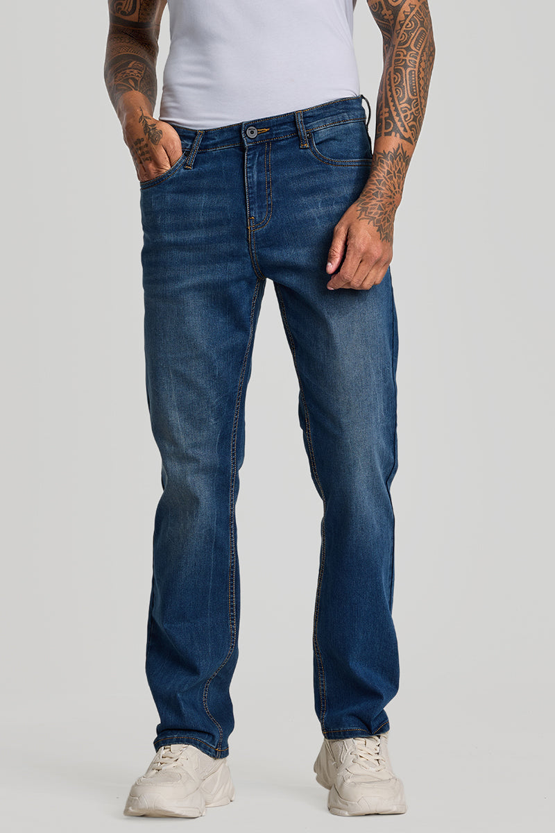 Blue Straight Fit Jeans