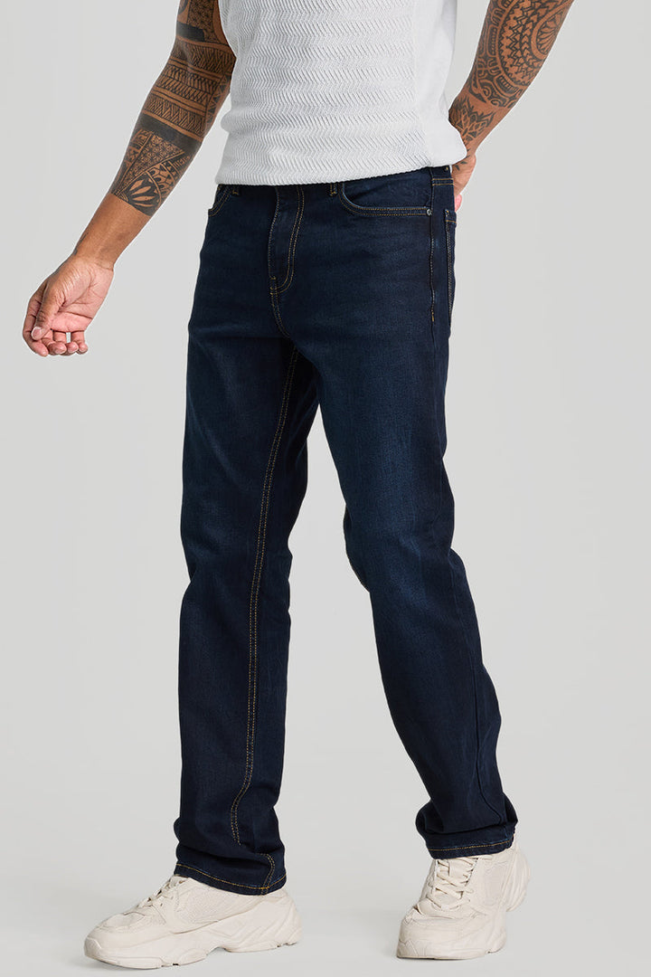 Navy Straight Fit Jeans