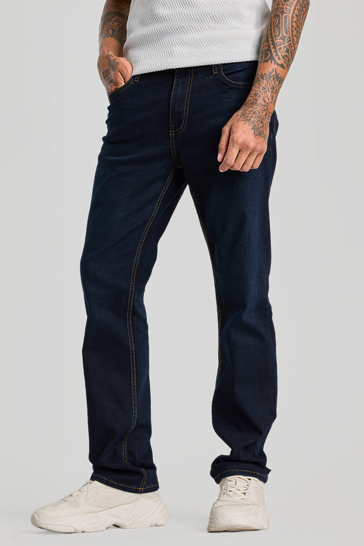 Navy Straight Fit Jeans