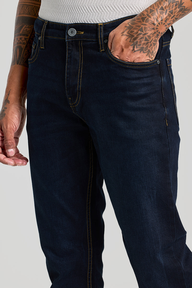 Navy Straight Fit Jeans