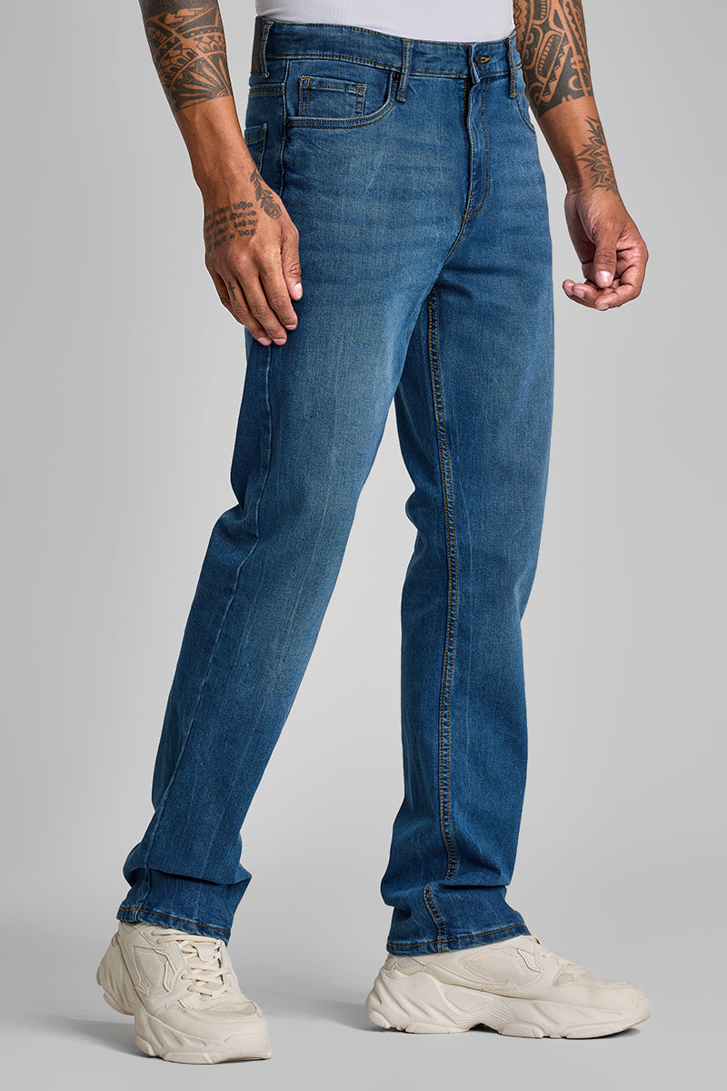 Blue Straight Fit Jeans