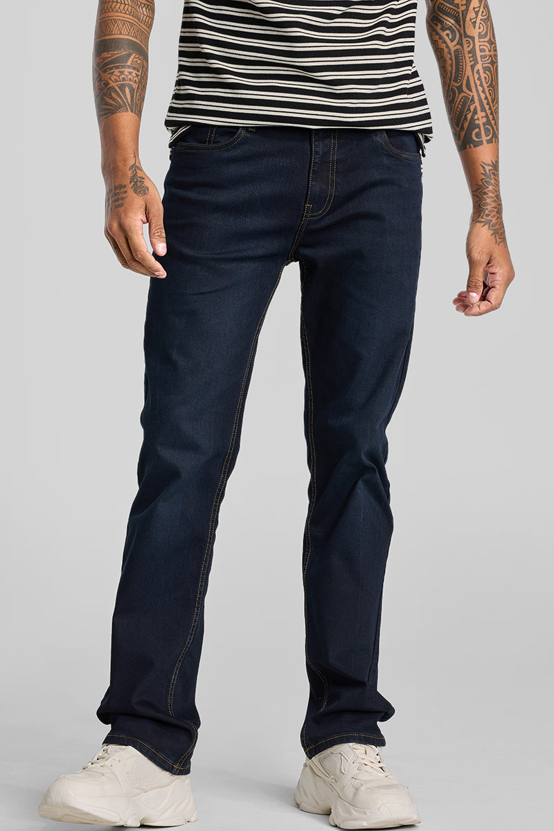 Navy Straight Fit Jeans