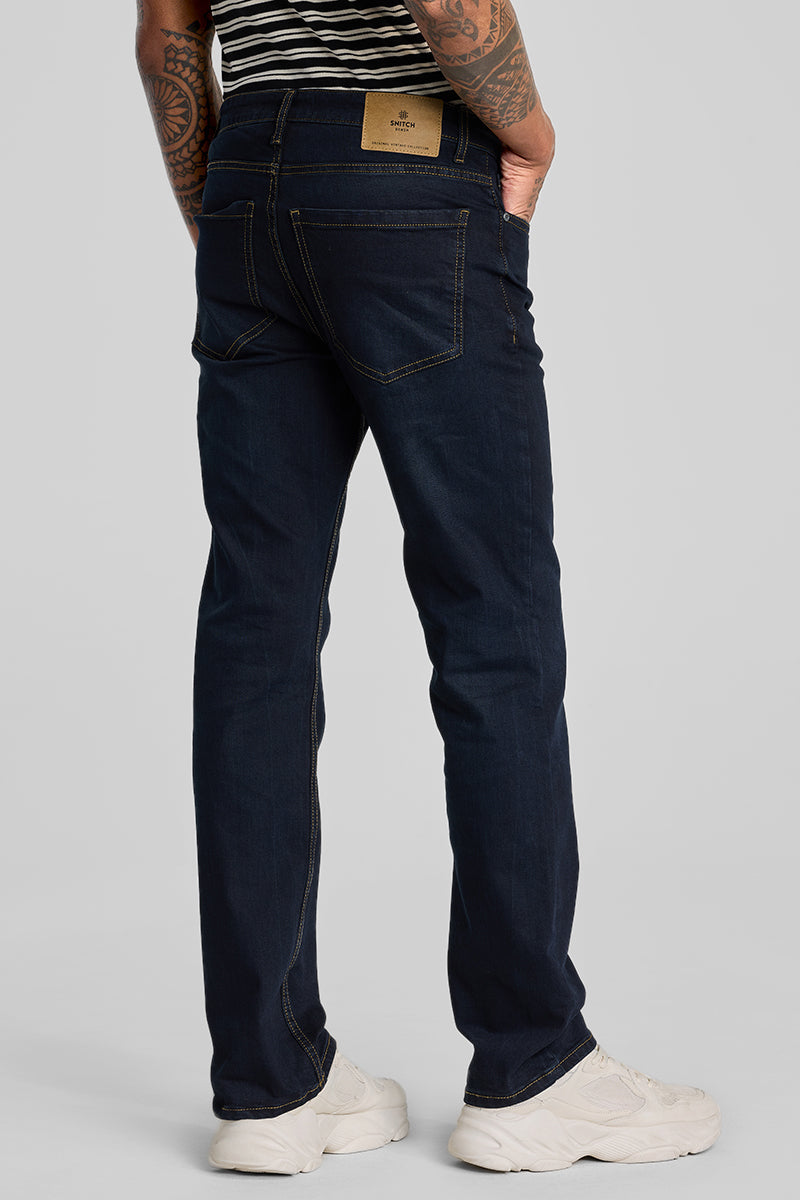 Navy Straight Fit Jeans