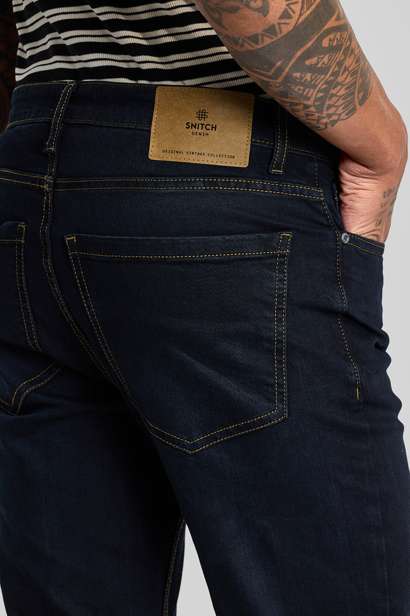 Navy Straight Fit Jeans