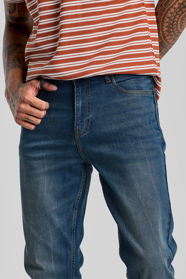 Dark Blue Straight Fit Jeans