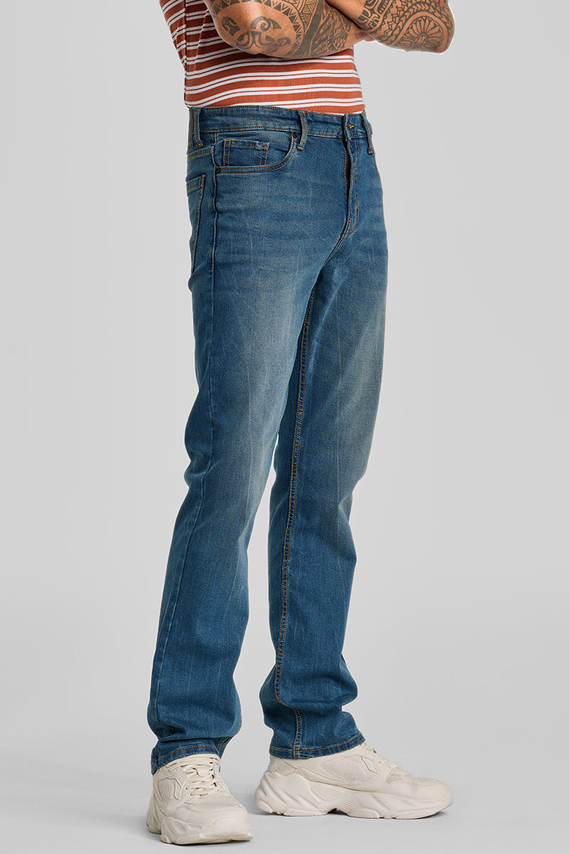 Dark Blue Straight Fit Jeans