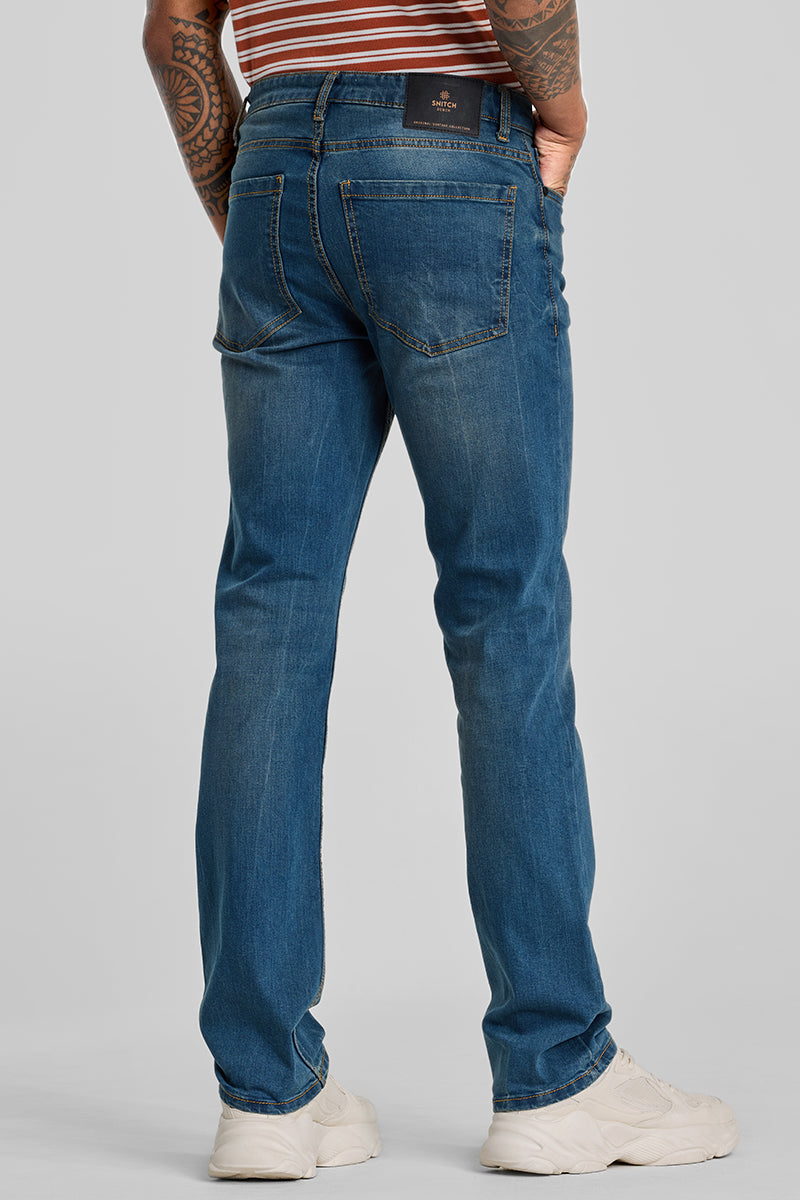 Dark Blue Straight Fit Jeans