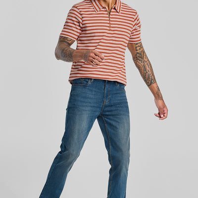 Dark Blue Straight Fit Jeans