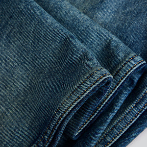 Denim Blue Distressed Baggy Fit Jeans