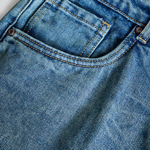 Denim Blue Distressed Baggy Fit Jeans