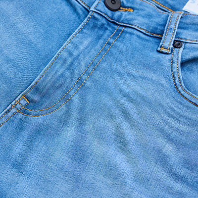 Blue Distressed Skinny Fit Jeans