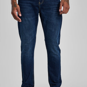 Navy Tapered Fit Jeans