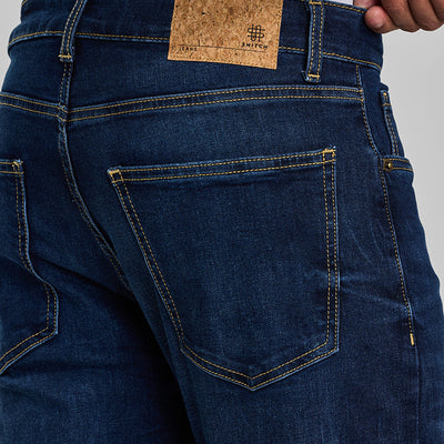 Navy Tapered Fit Jeans