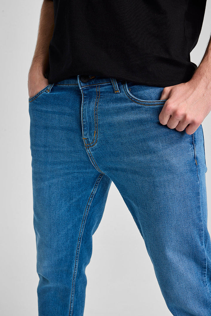 Blue Tapered Fit Jeans