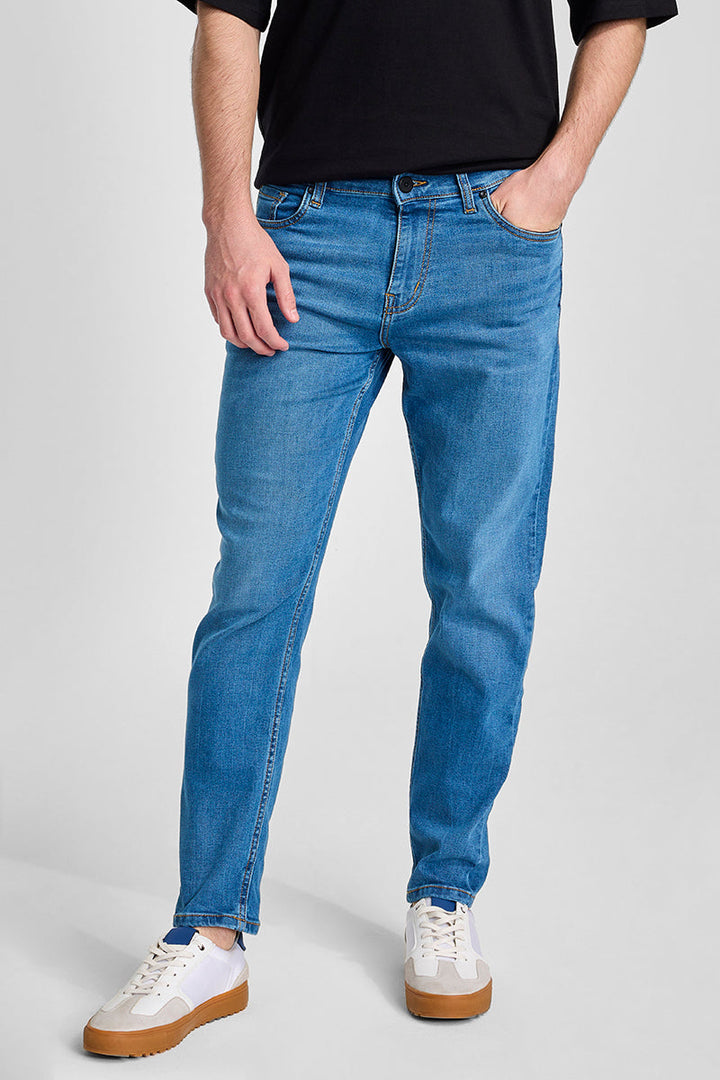 Blue Tapered Fit Jeans