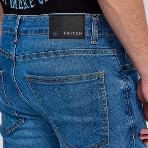 Blue Tapered Fit Jeans