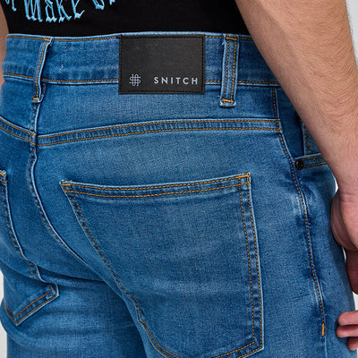 Blue Tapered Fit Jeans