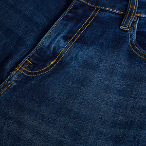 Dark Blue Tapered Fit Jeans
