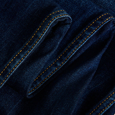 Dark Blue Tapered Fit Jeans