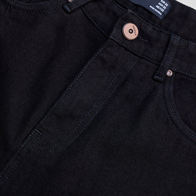 Black Distressed Loose Fit Jeans