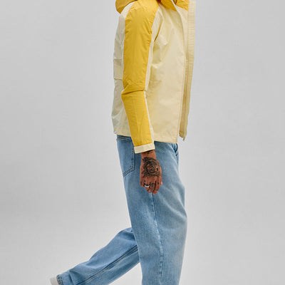 Yellow Colourblocked Ski Jacket