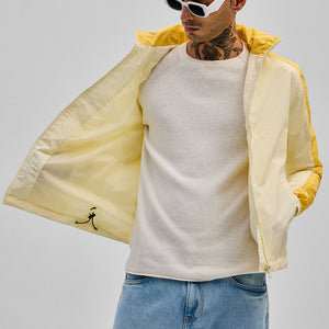 Yellow Colourblocked Ski Jacket