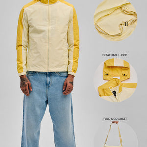 Yellow Colourblocked Ski Jacket