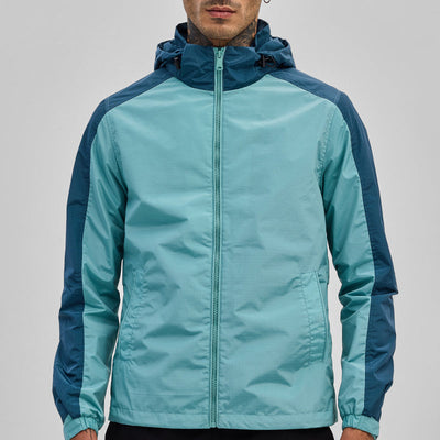 Turquoise Colourblocked Ski Jacket