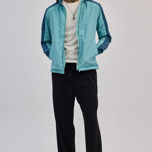 Turquoise Colourblocked Ski Jacket