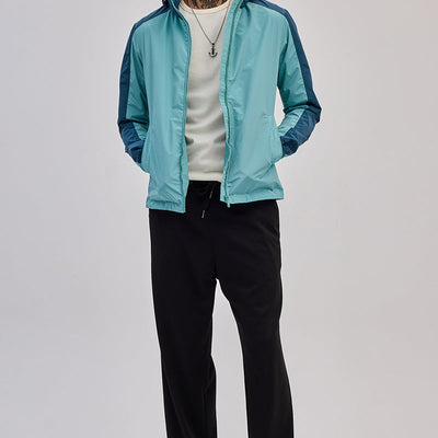 Turquoise Colourblocked Ski Jacket