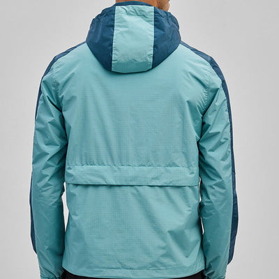 Turquoise Colourblocked Ski Jacket