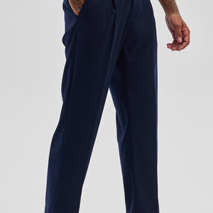 Navy Relaxed Fit Korean Trousers