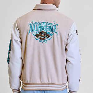 Legends Lost Soul Beige Varsity Jacket