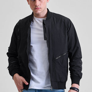 Black Multi-Zip Relaxed Fit Jacket