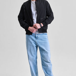 Black Multi-Zip Relaxed Fit Jacket