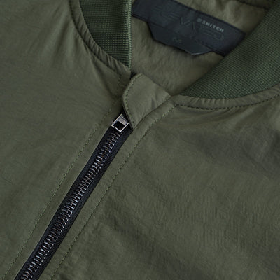 Olive Multi-Zip Relaxed Fit Jacket