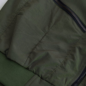 Olive Multi-Zip Relaxed Fit Jacket