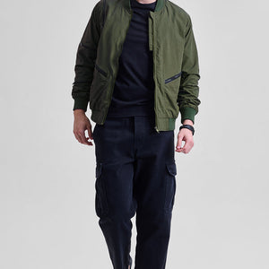 Olive Multi-Zip Relaxed Fit Jacket