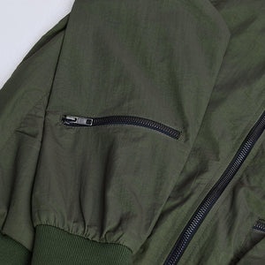 Olive Multi-Zip Relaxed Fit Jacket