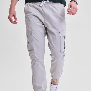 Grey Slim Fit Cargo Pants