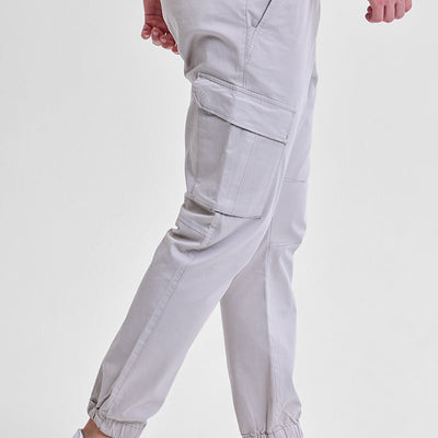Grey Slim Fit Cargo Pants