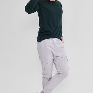 Grey Slim Fit Cargo Pants