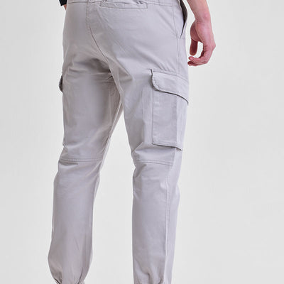Grey Slim Fit Cargo Pants
