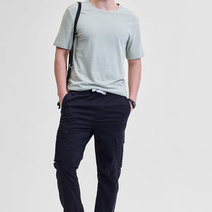 Black Slim Fit Cargo Pants