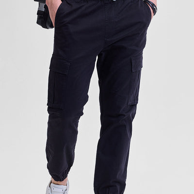 Black Slim Fit Cargo Pants