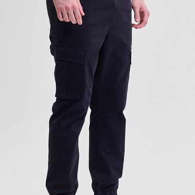 Black Slim Fit Cargo Pants