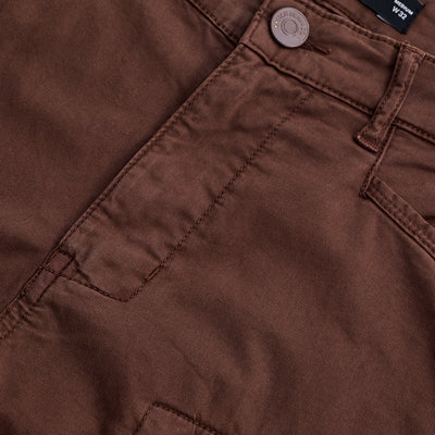 Copper Brown Relaxed Fit Cargo Pants
