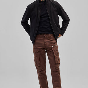 Copper Brown Relaxed Fit Cargo Pants