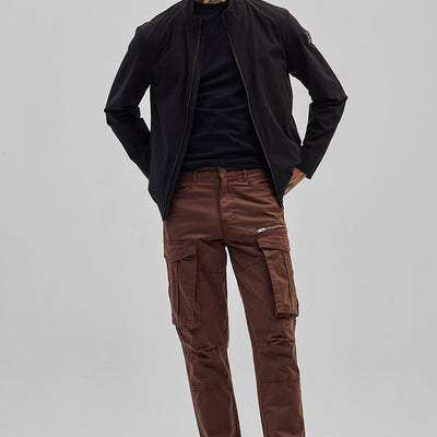 Copper Brown Relaxed Fit Cargo Pants