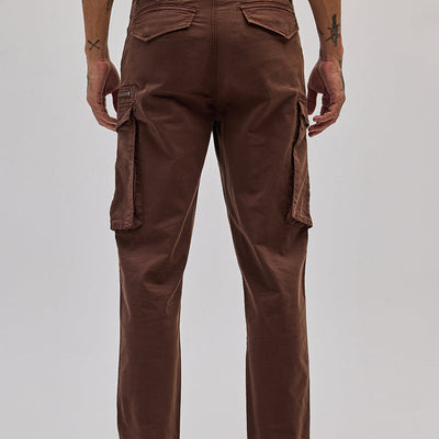 Copper Brown Relaxed Fit Cargo Pants